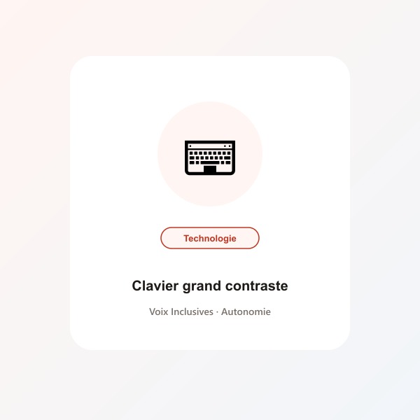 Clavier grande touche contrasté