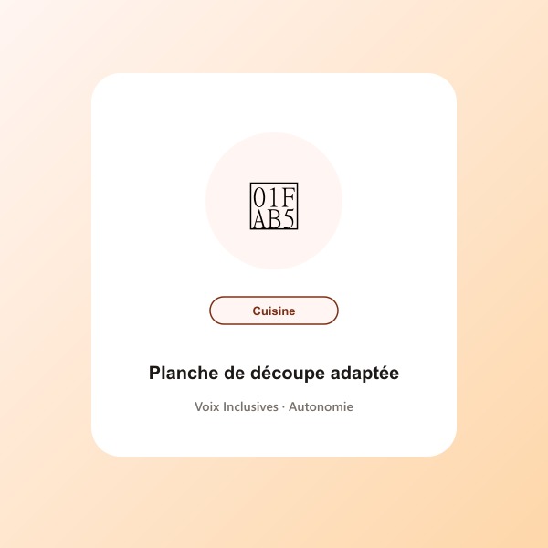 Planche à découper avec fixations